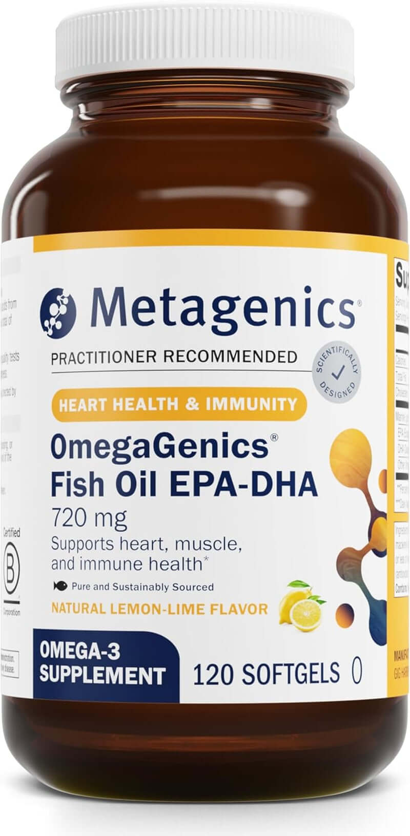 Metagenics Omegagenics Fish Oil EPA - DHA 720mg – Omega - 3 Fish Oil Supplement with DHA & EPA – 120 Softgels - Vitamen Store