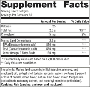 Metagenics Omegagenics Fish Oil EPA - DHA 720mg – Omega - 3 Fish Oil Supplement with DHA & EPA – 120 Softgels - Vitamen Store