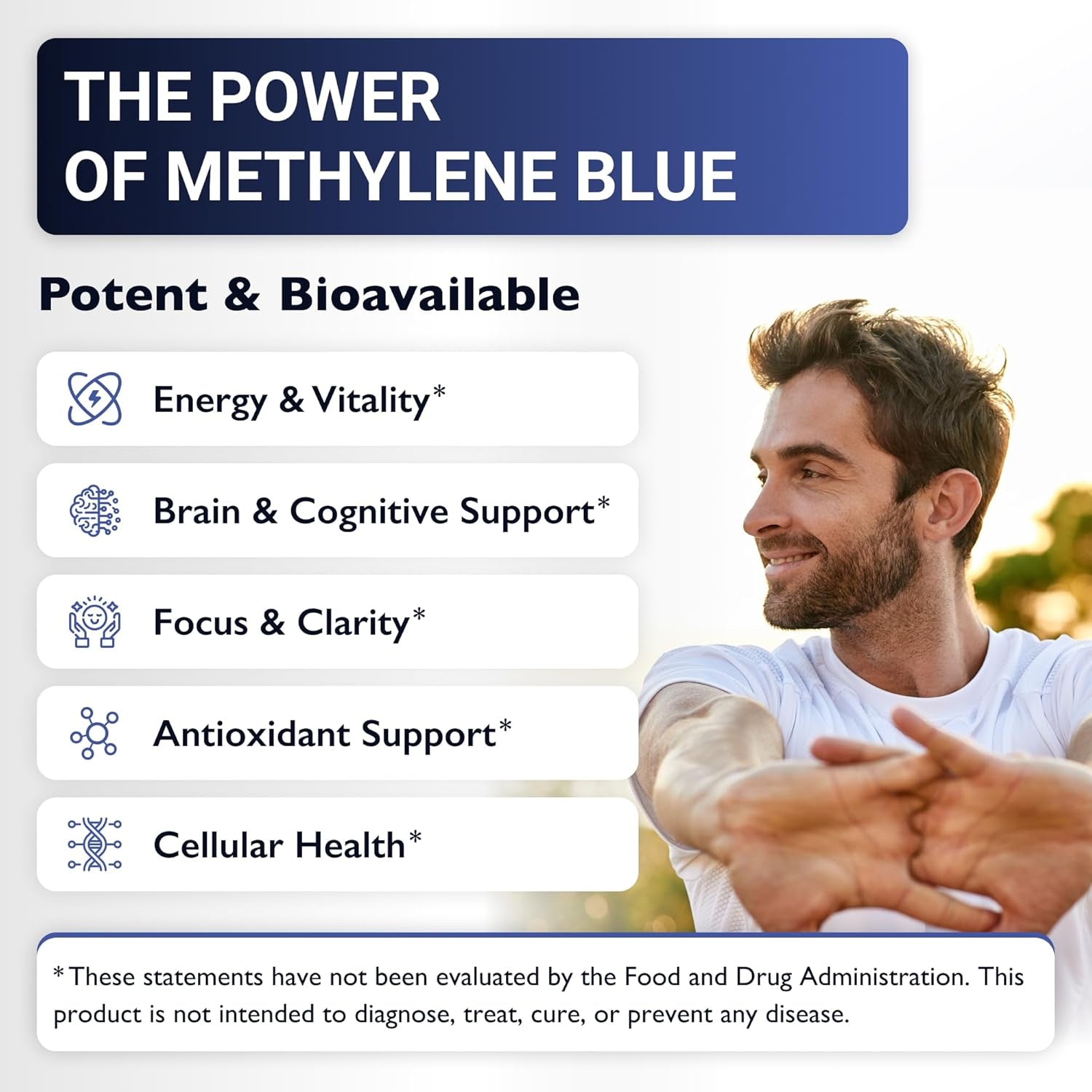 Methylene Blue 1% USP Grade Solution - 10mg/ml - Made in USA, 1.7 fl oz - Vitamen Store