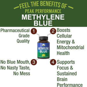 Methylene Blue USP Grade Capsules with Vitamin C Ester 30 Capsules - Vitamen Store