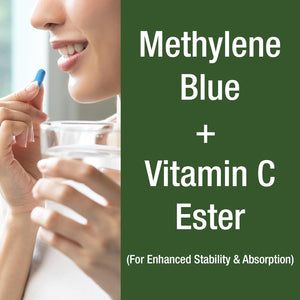 Methylene Blue USP Grade Capsules with Vitamin C Ester 30 Capsules - Vitamen Store