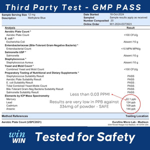 Methylene Blue (USP Grade) Pharma Grade Supplements, Capsule Form, with Added Vitamin C Ester for Enhanced Absorption, Brain Supplement with Brain Fuel, Memory, Focus, Clarity, Cognitive, Energy - Vitamen Store