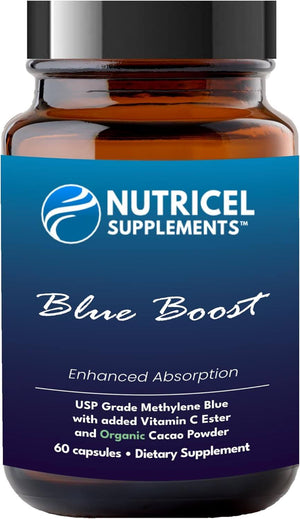 Methylene Blue (USP Grade) Pharma Grade Supplements, Capsule Form, with Added Vitamin C Ester for Enhanced Absorption, Brain Supplement with Brain Fuel, Memory, Focus, Clarity, Cognitive, Energy - Vitamen Store