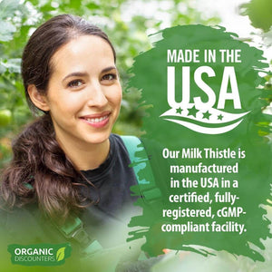 Milk Thistle Capsules, 280 Count, 7500 Mg Strength, Potent 30:1 Extract, USDA Certified Organic, Rich in Silymarin Flavonoids, Vegan, Non - Gmo and All - Natural - Vitamen Store