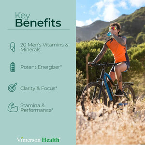 Multivitamin for Men - Daily Mens Multivitamins & Multiminerals with Vitamin D, Vitamin C, B12 Zinc & More. Essential Vitamins for Men for Energy, Focus, Stamina, Performance, Mens Health. 60 Capsules - Vitamen Store