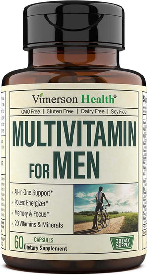 Multivitamin for Men - Daily Mens Multivitamins & Multiminerals with Vitamin D, Vitamin C, B12 Zinc & More. Essential Vitamins for Men for Energy, Focus, Stamina, Performance, Mens Health. 60 Capsules - Vitamen Store