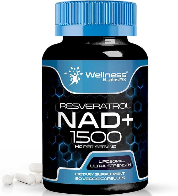 NAD Supplement, 1500Mg - Liposomal NAD+ Supplement with Resveratrol, NAD plus Boosting - Support Cellular Health, Stamina & Healthy Aging - Ultra Strength Capsules, USA Made - Vitamen Store