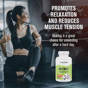 Naturalslim Potassium Magnesium Supplement 100 Capsules – Magicmag C Magnesium Citrate Supplements for Sleep Support, Heart Health, and Muscle Cramp Relief | Gluten - Free 3 Pack - Vitamen Store