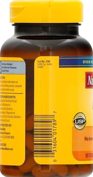Nature Made Multivitamin for Him with No Iron, Mens Multivitamins for Daily Nutritional Support, Multivitamin for Men, 90 Tablets, 90 Day Supply - Vitamen Store