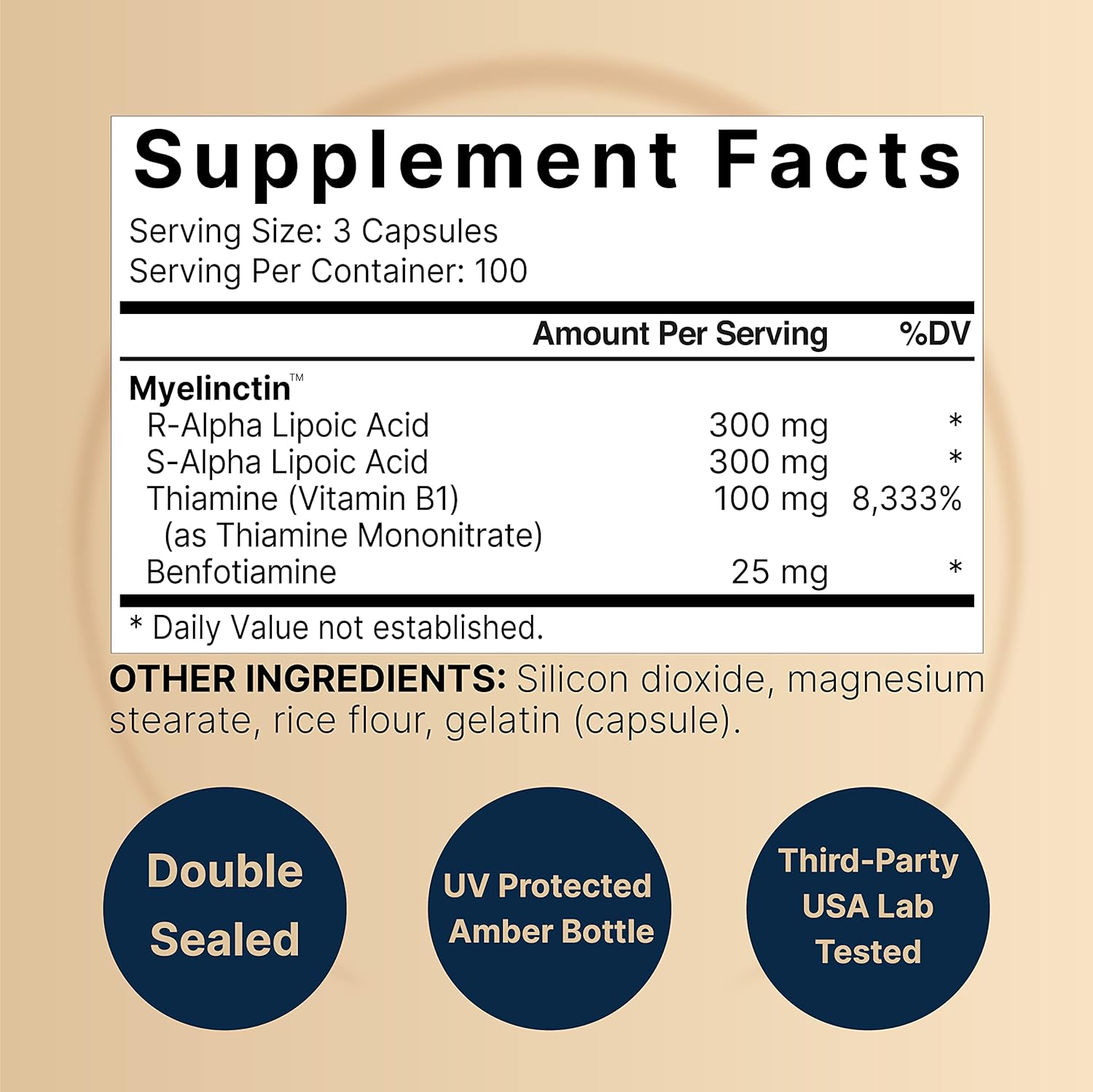 Naturebell Alpha Lipoic Acid Complex, 600Mg, 300 Capsules | 4 - In - 1 Myelinctin Formula with R - ALA, S - ALA, Thiamine & Benfotiamine | High Absorption & Antioxidant Support | Non - Gmo, Gluten - Free - Vitamen Store