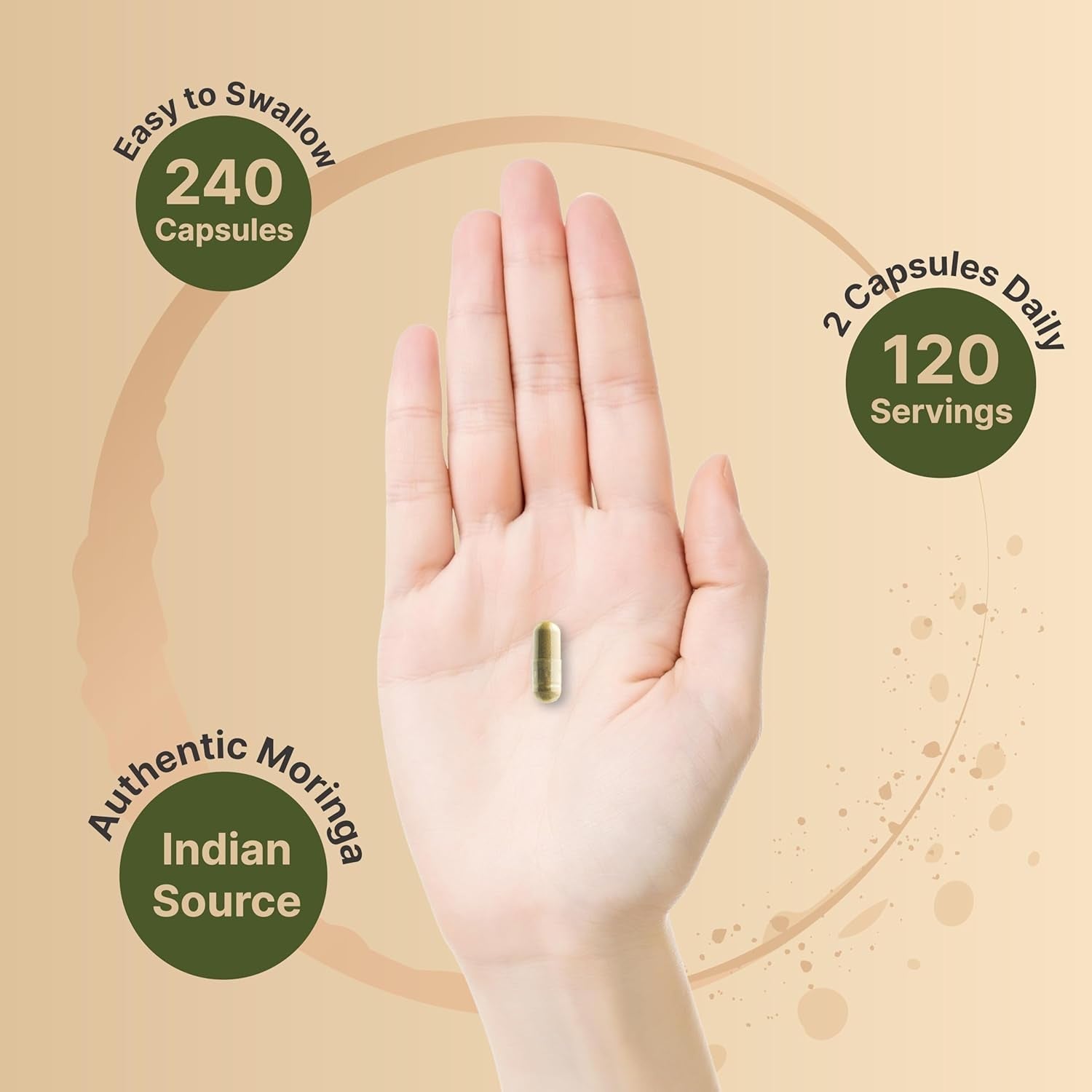 Naturebell Pure Moringa Capsules 8000Mg per Serving - Made with Moringa Powder Organic, 240 Capsules - Non - Gmo, Gluten Free, 4 Month Supply - Vitamen Store