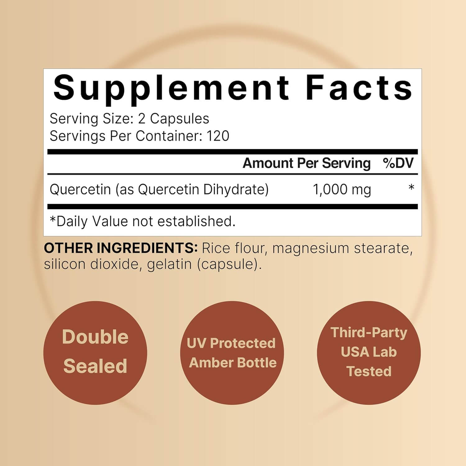 NatureBell Quercetin 1000mg per Serving – 240 Capsules, Ultra Strength Quercetin Supplement, Bioflavonoids, Third - Party Tested, Non - GMO & Gluten - Free - Vitamen Store