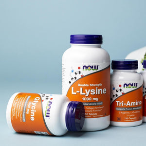 NOW Foods Glycine 1000 mg – Free - Form – 100 Vegetarian Capsules - Vitamen Store
