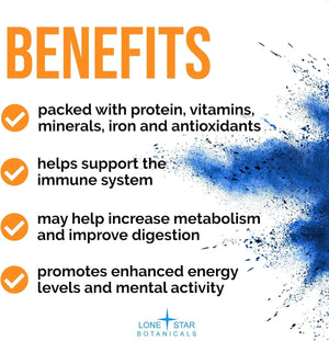 Organic Blue Spirulina Powder, 120 Servings - 100% Pure Superfood Blue - Green Algae, Natural Food Coloring for Smoothies & Protein Drinks - Non GMO, Gluten - Free, Vegan + USDA Certified, No Fishy Smell - Vitamen Store