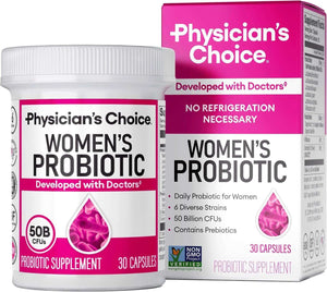 Physician'S Choice Probiotics - PH Balance, Digestive, UT, & Feminine Health - 50 Billion CFU - 6 Unique Strains for Women - Organic Prebiotics, Cranberry Extract+ - Probiotic - 60 CT - Vitamen Store