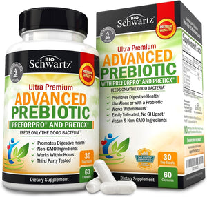 Prebiotics – Dietary Fiber Supplement to Fuel Good Bacteria – 60 Capsules - Vitamen Store