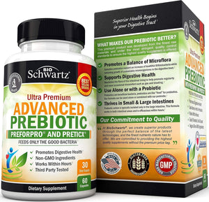Prebiotics – Dietary Fiber Supplement to Fuel Good Bacteria – 60 Capsules - Vitamen Store