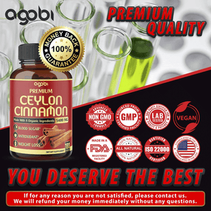 Premium Ceylon Cinnamon with Berberine – 8in1 Formula with Turmeric, Ginger, Gymnema & More – 180 Capsules - Vitamen Store