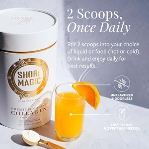 Premium Marine Collagen Powder with Type I II III and IV Hydrolyzed Peptides for Women Men Sustainably Sourced Wild Fish Unflavored Certified Halal Kosher - 4 Month Supply (Price 3 Months) - Vitamen Store