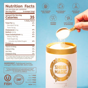 Premium Marine Collagen Powder with Type I II III and IV Hydrolyzed Peptides for Women Men Sustainably Sourced Wild Fish Unflavored Certified Halal Kosher - 4 Month Supply (Price 3 Months) - Vitamen Store