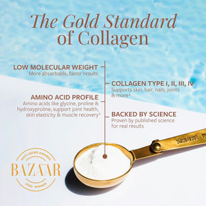 Premium Marine Collagen Powder with Type I II III and IV Hydrolyzed Peptides for Women Men Sustainably Sourced Wild Fish Unflavored Certified Halal Kosher - 4 Month Supply (Price 3 Months) - Vitamen Store