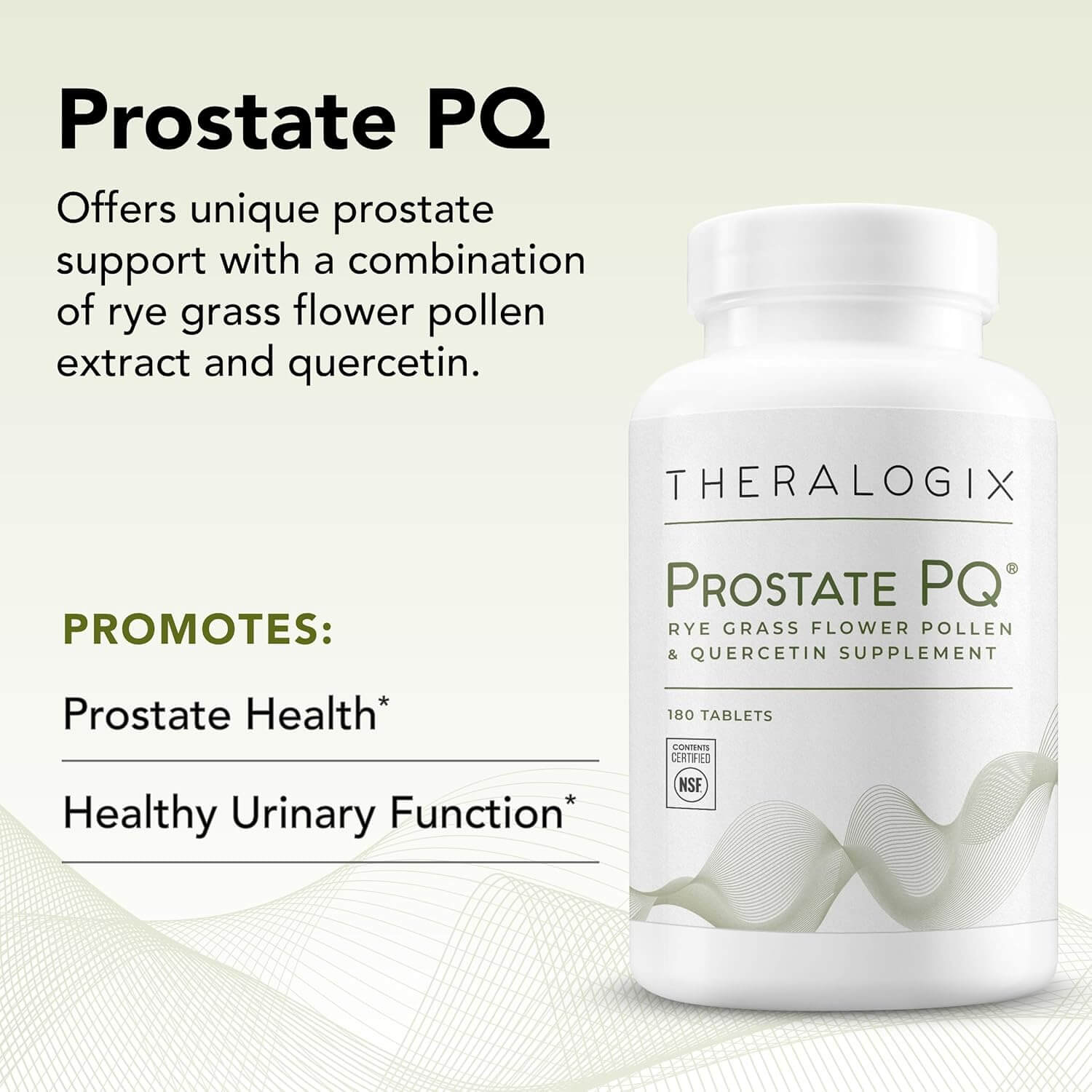 Prostate PQ Rye Grass Pollen Extract Supplement with Quercetin | 90 Day Supply - Allergen - Free | Made in the USA - Vitamen Store
