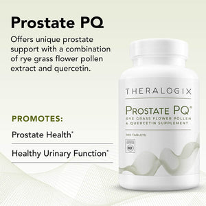Prostate PQ Rye Grass Pollen Extract Supplement with Quercetin | 90 Day Supply - Allergen - Free | Made in the USA - Vitamen Store
