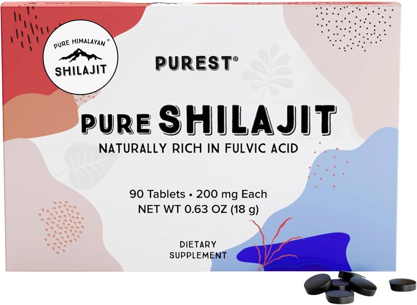Pure Himalayan Shilajit Dry Drops – 90 Tablets (200mg) – Authentic Mineral - Rich Resin with Fulvic Acid & Natural Trace Elements - Vitamen Store