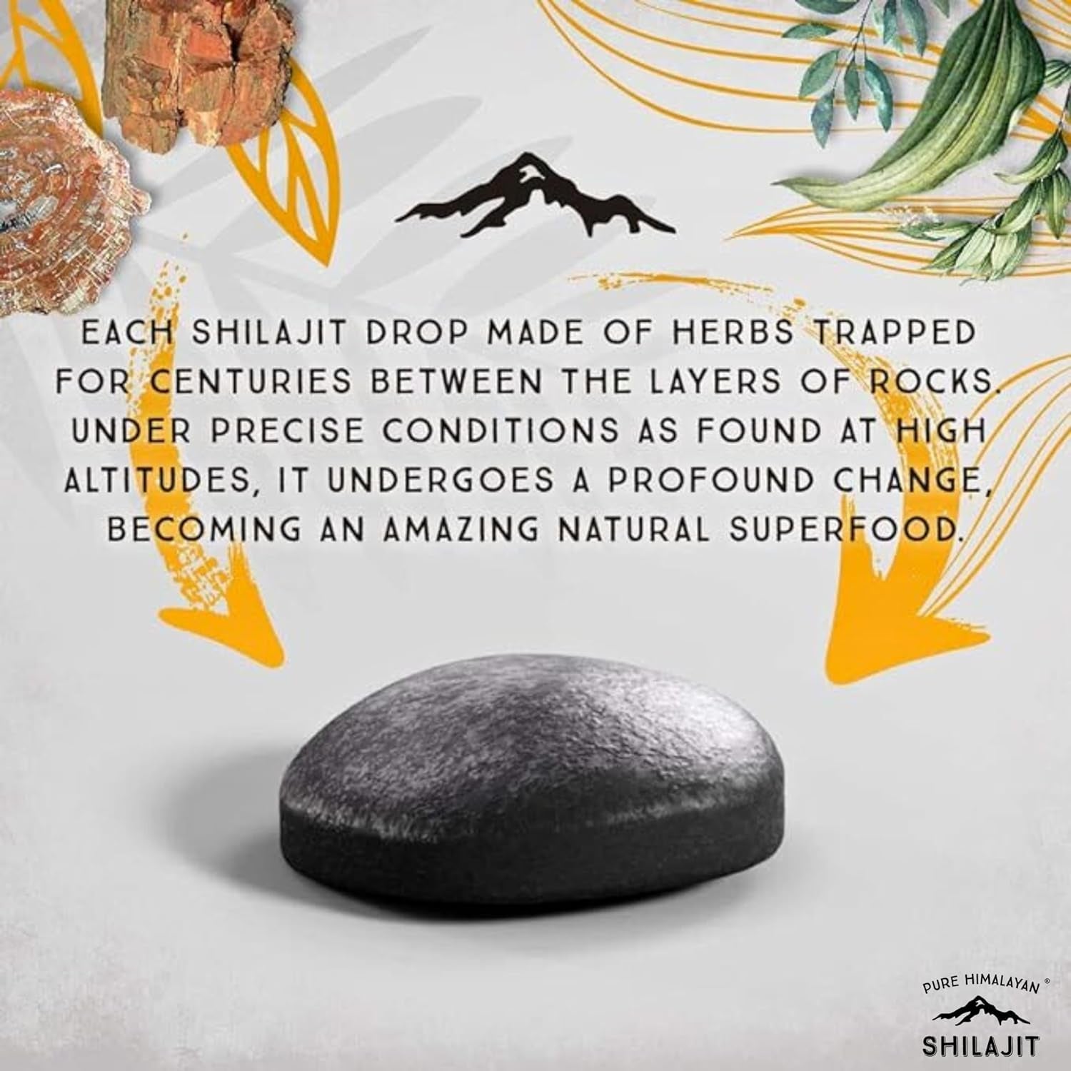 Pure Himalayan Shilajit Dry Drops – 90 Tablets (200mg) – Authentic Mineral - Rich Resin with Fulvic Acid & Natural Trace Elements - Vitamen Store