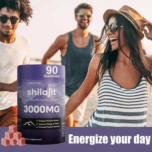 Pure Himalayan Shilajit Gummies for Men & Women - 100% Natural & Organic | 85+ Trace Minerals & Fulvic Acid | 90 Count | Individually Packaged - Vitamen Store