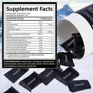 Pure Himalayan Shilajit Gummies – Gold Grade with Ashwagandha, Fulvic Acid & 85+ Trace Minerals – No Added Sugar – Individually Wrapped – 60 Gummies - Vitamen Store