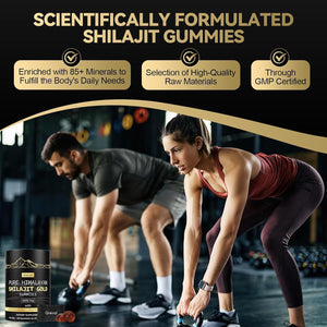 Pure Himalayan Shilajit Gummies – Gold Grade with Ashwagandha, Fulvic Acid & 85+ Trace Minerals – No Added Sugar – Individually Wrapped – 60 Gummies - Vitamen Store