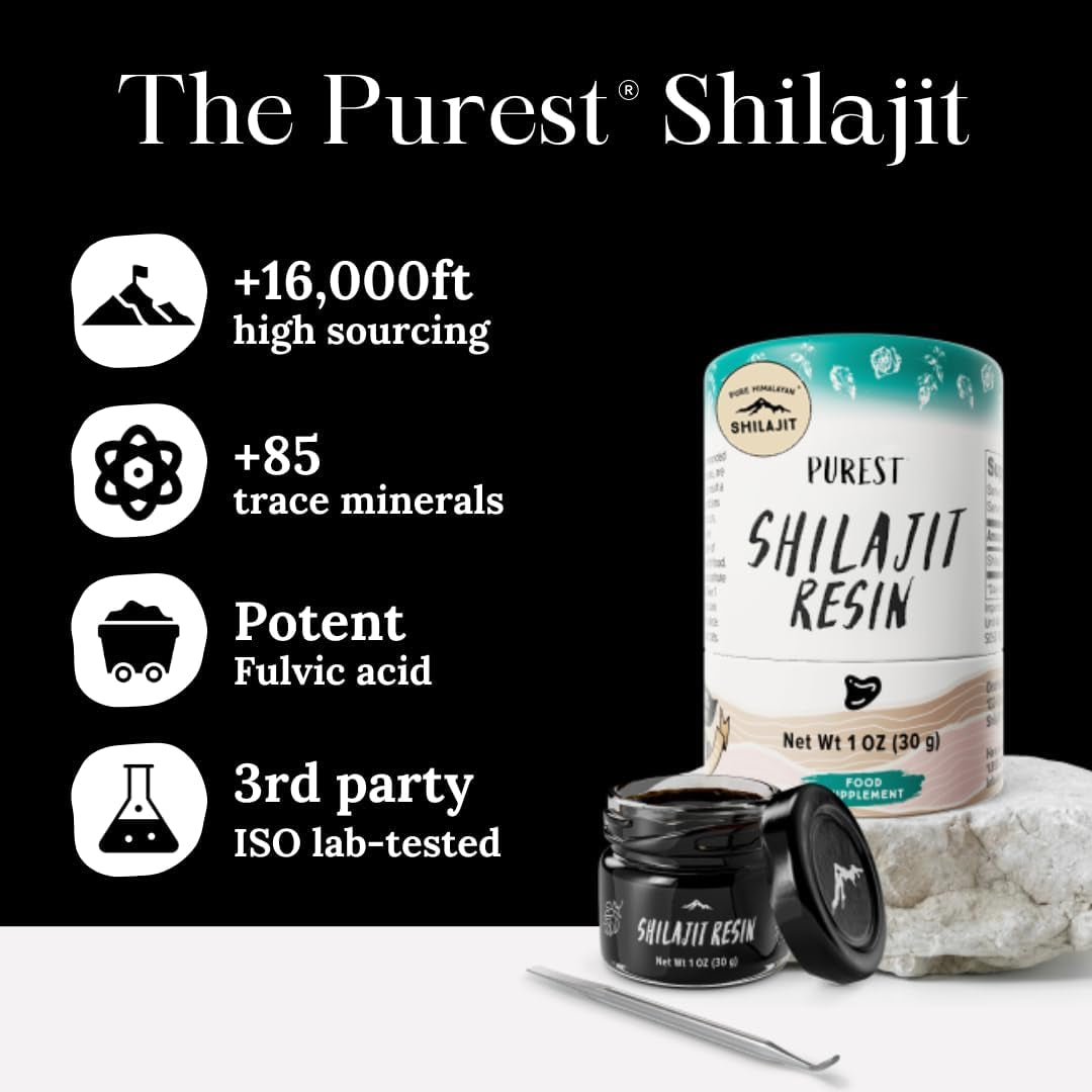 Pure Himalayan Shilajit Resin – Grade A with 85+ Plant - Derived Trace Minerals and Fulvic Acid – Third - Party Lab Tested – 30g - Vitamen Store
