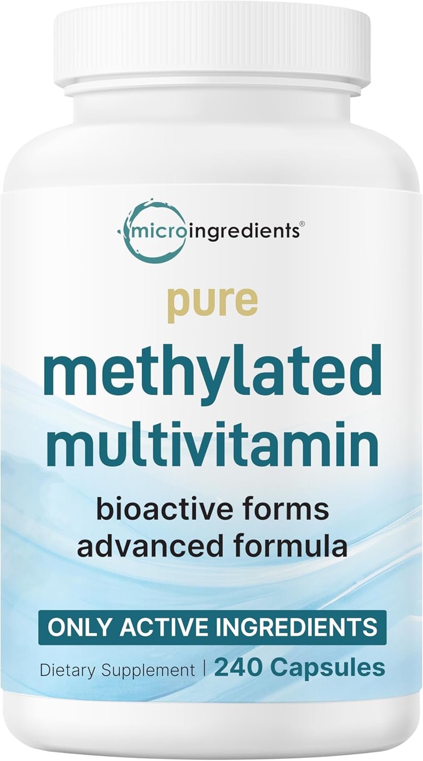 Pure Methylated Multivitamin for Men & Women | 240 Capsules with Vitamins C, D, B12, Thiamin, Folate + Magnesium, Zinc, & More | High Absorption | Bioactive Vitamin & Mineral Complex | Filler Free - Vitamen Store