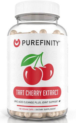 Purefinity Tart Cherry Capsules – Max Strength 3000mg – 180 Vegetarian Capsules (6 - Month Supply) - Vitamen Store