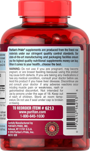 Puritans Pride Red Yeast Rice 600 mg Capsules, 240 Count - Vitamen Store