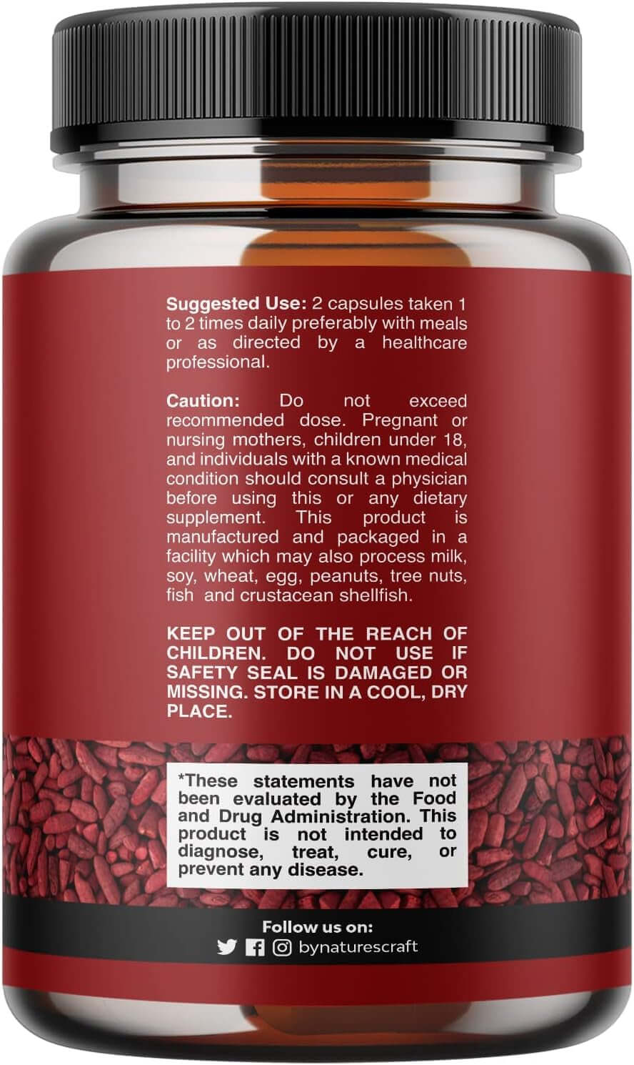 Red Yeast Rice with CoQ10 – 1200mg per Serving, Extra Strength, Vegan & Non - GMO – 120 Capsules - Vitamen Store