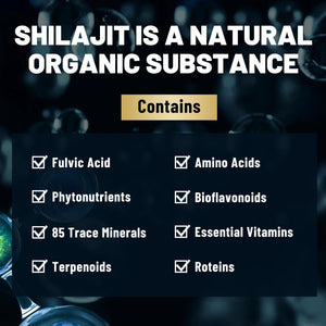 Shilajit Capsules - Premium Shilajit for Men - with Ashwagandha Ginseng and More Fulvic Acid for Men/Women - 120 Capsules - Vitamen Store