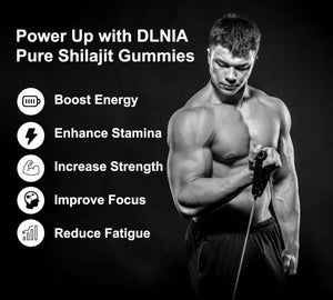 Shilajit Gummies with Ashwagandha, Turmeric - Organic, Zero Sugar & Vegan - Friendly Himalayan Shilajit for Men & Women - Energy, Calm Cosrtisol, Sleep, Immune Support & Overall Health - Vitamen Store
