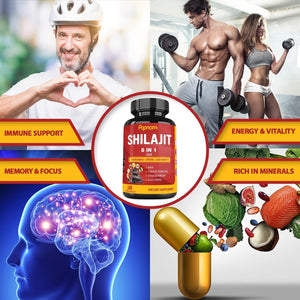 Shilajit Himalayan Supplement – 150 Capsules with Ashwagandha, Ginseng, Saw Palmetto, Maca, Tribulus, Chaga & Black Pepper - Vitamen Store