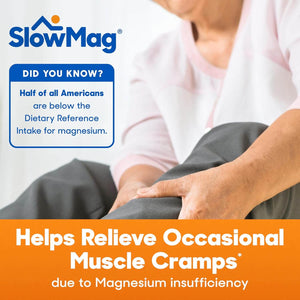 SlowMag Muscle + Heart Magnesium Chloride with Calcium – High Absorption Supplement – 120 Count - Vitamen Store