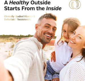 Sunergetic Premium Annatto Tocotrienol Supplement – with Deltagold – Tocotrienols Vitamin E 300 Mg – Supports Liver, Immune & Heart Health - Delta + Gamma Tocotrienols (30 Liquid Capsules) - Vitamen Store