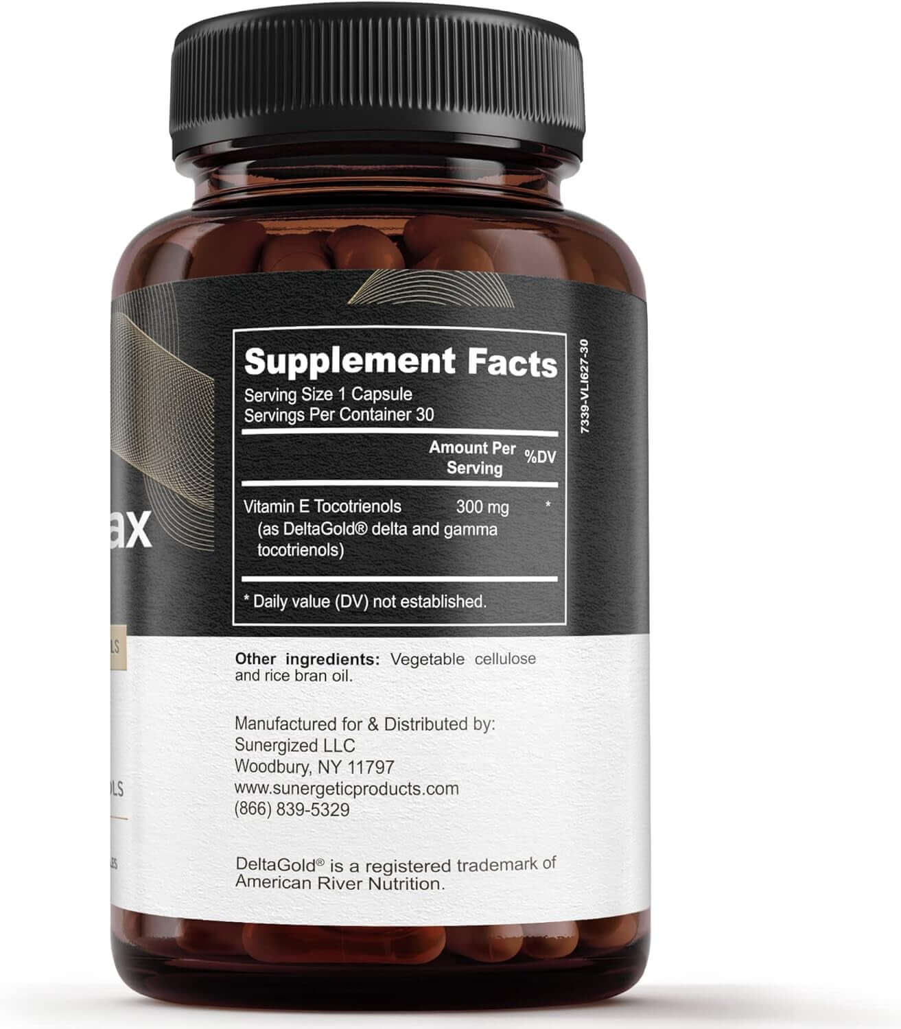 Sunergetic Premium Annatto Tocotrienol Supplement – with Deltagold – Tocotrienols Vitamin E 300 Mg – Supports Liver, Immune & Heart Health - Delta + Gamma Tocotrienols (30 Liquid Capsules) - Vitamen Store