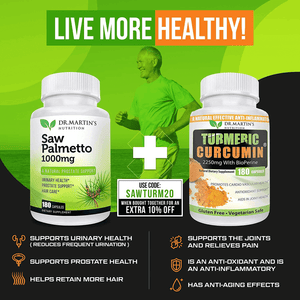 Super Strength Saw Palmetto, 180 Capsules Prostate Health Supplement ,Extract & Berry Powder Complex,Support to Help Maintain Normal Urination Frequency & Natural DHT Blocker To Help Prevent Hair Loss - Vitamen Store