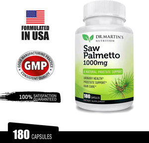 Super Strength Saw Palmetto, 180 Capsules Prostate Health Supplement ,Extract & Berry Powder Complex,Support to Help Maintain Normal Urination Frequency & Natural DHT Blocker To Help Prevent Hair Loss - Vitamen Store