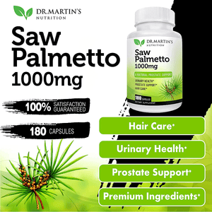 Super Strength Saw Palmetto, 180 Capsules Prostate Health Supplement ,Extract & Berry Powder Complex,Support to Help Maintain Normal Urination Frequency & Natural DHT Blocker To Help Prevent Hair Loss - Vitamen Store