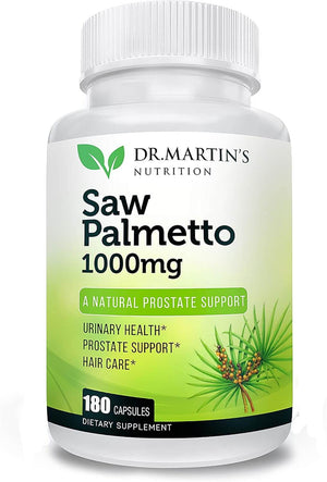 Super Strength Saw Palmetto, 180 Capsules Prostate Health Supplement ,Extract & Berry Powder Complex,Support to Help Maintain Normal Urination Frequency & Natural DHT Blocker To Help Prevent Hair Loss - Vitamen Store
