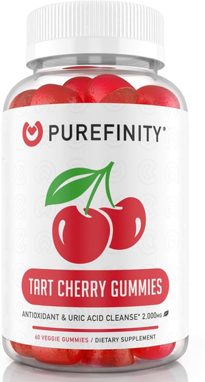 Tart Cherry Gummies – Raw Juice Extract – Non - GMO, Gluten - Free, Vegan – 60 Count - Vitamen Store