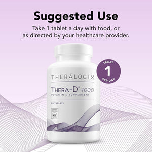Thera - D 4000 Vitamin D Supplement | 4,000 IU Vitamin D3 Tablets | 90 Day Supply | Made in the USA - Vitamen Store