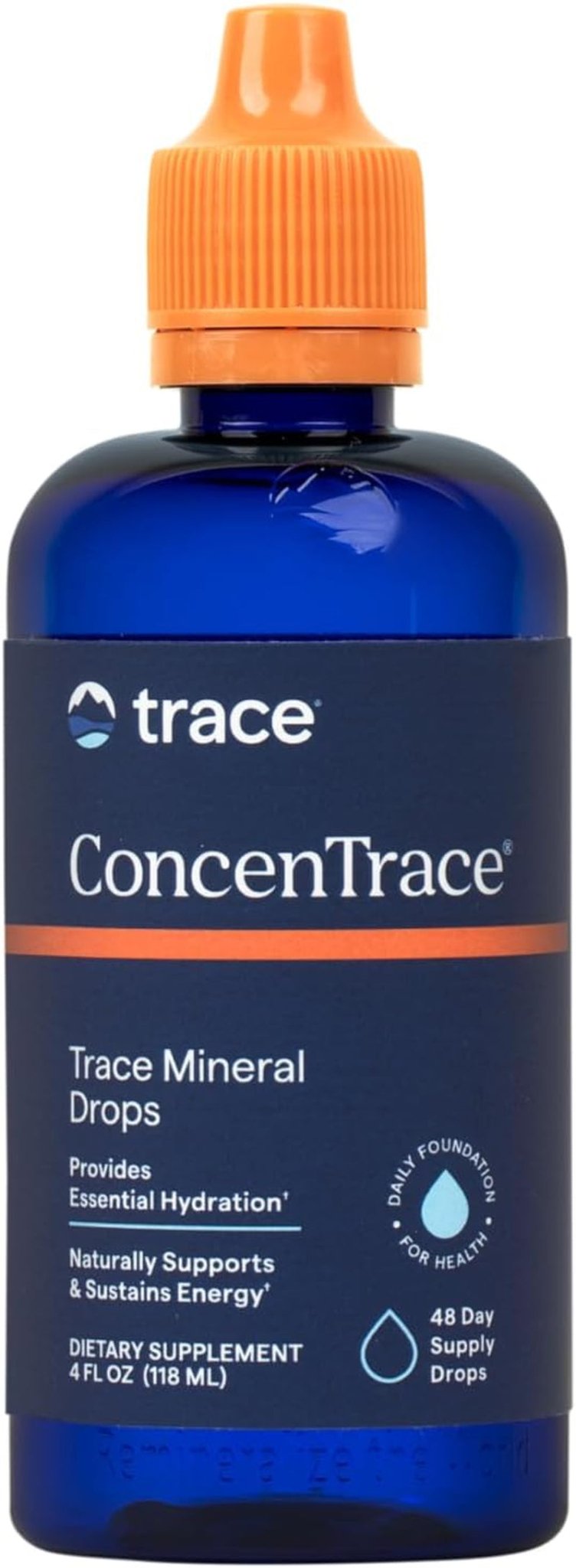 Trace Minerals Concentrace Trace Mineral Drops - Aids Hydration & Electrolyte Restoration - Unflavored - Original, 4 Fl Oz (48 Servings) - Vitamen Store